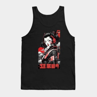 Futuristic Japanese Girl Style Tank Top